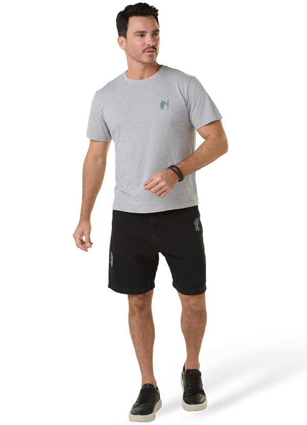 Long Insland - Camiseta Básica Folhagens Cinza 3