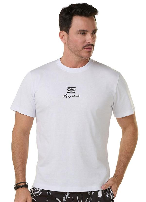 Long Insland - Camiseta Básica Long Island Bordado Branco