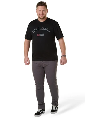 Outlet - Camiseta Básica Long Island Preto - OUTLET