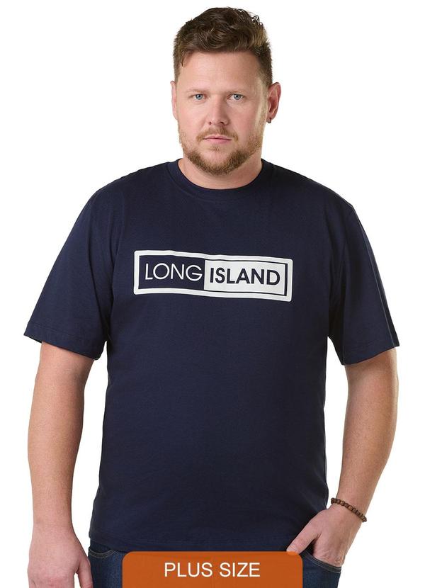 Long Insland - Camiseta Básica Long Island Relevo Azul