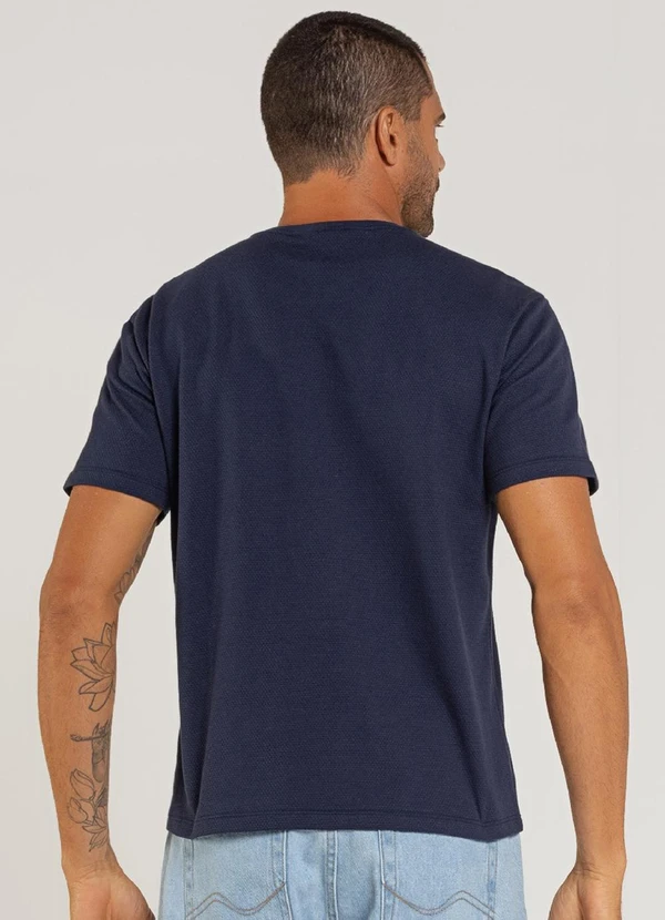 Just Basic - Camiseta Básica Masculina Azul Marinho 2