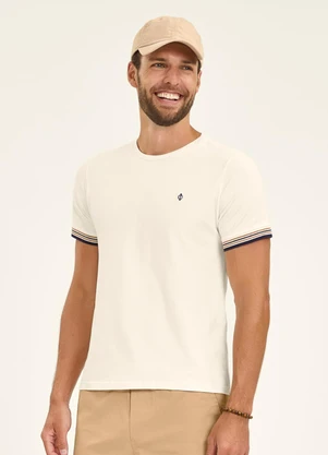 Diametro - Camiseta Básica Masculina Bege - DIAMETRO