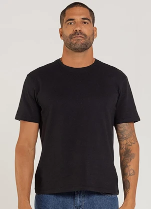 Just Basic - Camiseta Básica Masculina Preto - JUST BASIC