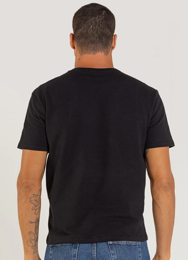 Just Basic - Camiseta Básica Masculina Preto 2