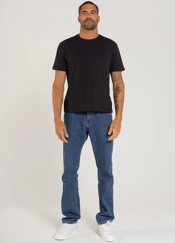 Just Basic - Camiseta Básica Masculina Preto 3