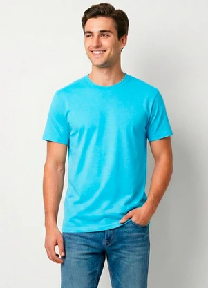 Yends Fashion - Camiseta Básica Masculina T-Shirt Azul - YENDS FASHION