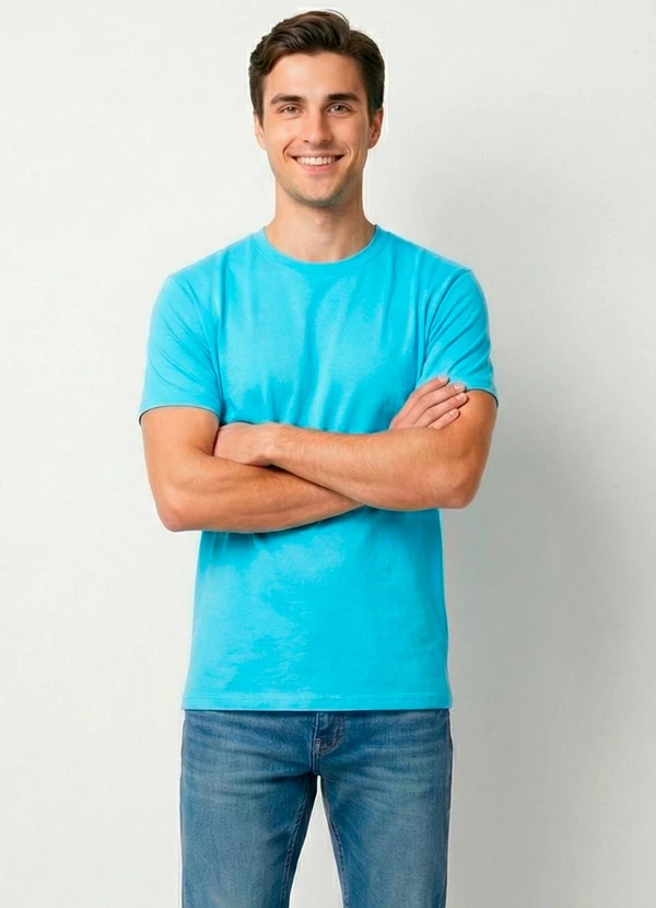 Yends Fashion - Camiseta Básica Masculina T-Shirt Azul 2