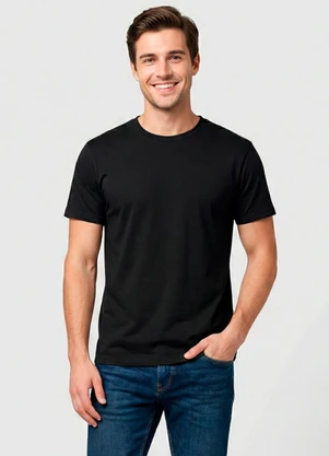 Yends Fashion - Camiseta Básica Masculina T-Shirt Preto - YENDS FASHION