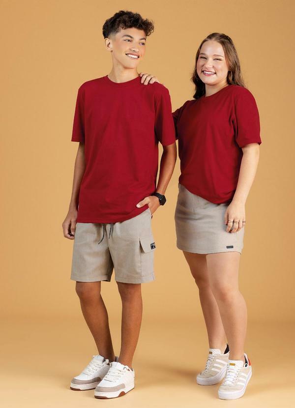 Soft Bonni - Camiseta Basica Teen Unissex Vermelho