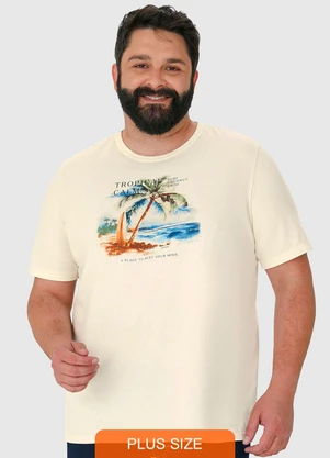 Malwee - Camiseta Bege Litoral - MALWEE