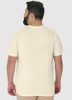 Malwee - Camiseta Bege Spend Time Outdoors em Linho - MALWEE
