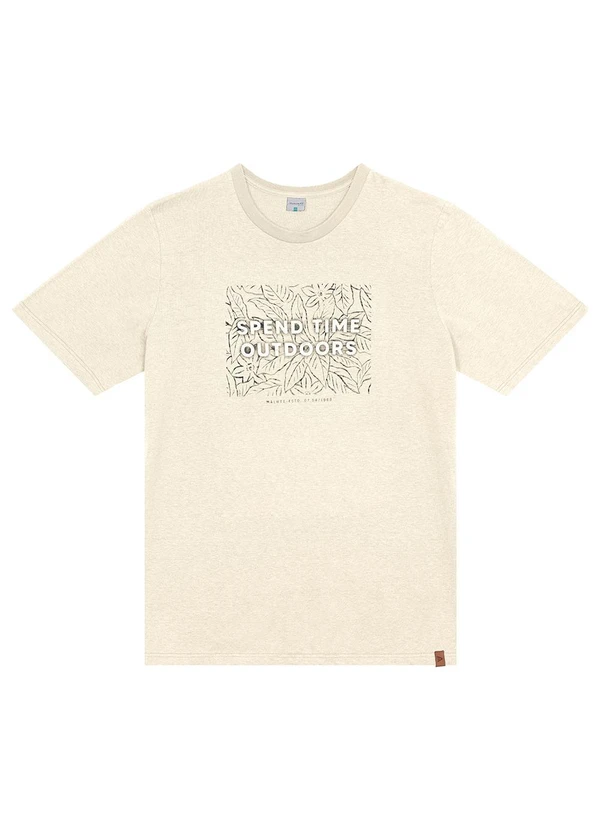 Malwee - Camiseta Bege Spend Time Outdoors em Linho 6