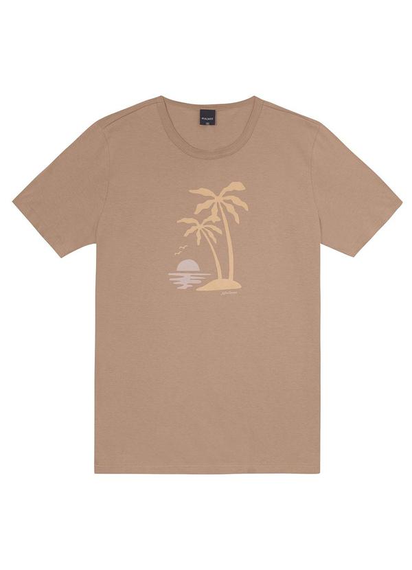 Malwee - Camiseta Bege Tradicional Ilha