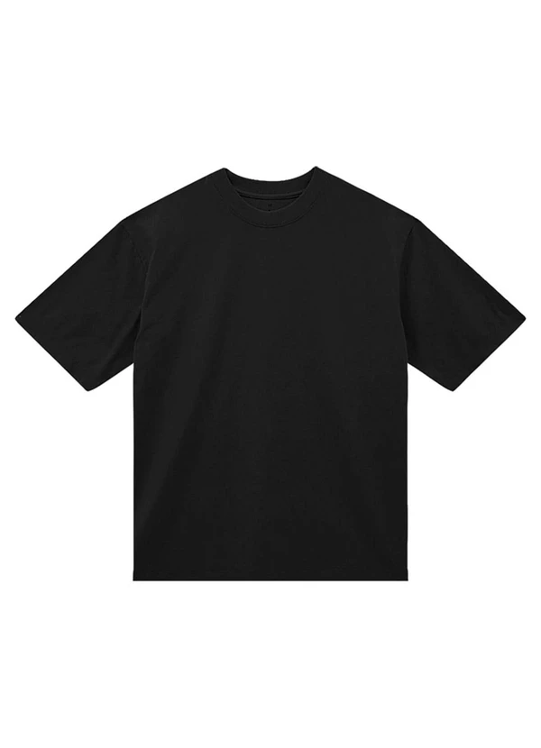 Malwee - Camiseta Boxy em Malha Preto