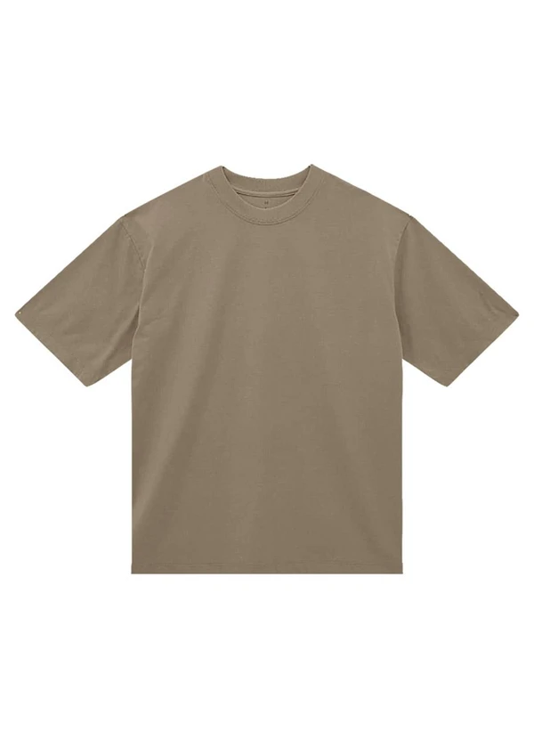Malwee - Camiseta Boxy em Malha Taupe