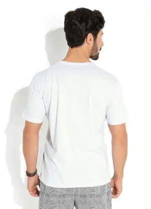 Moda Pop - Camiseta Branca com Estampa Frontal Caveira - MODA POP