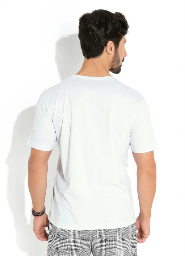 Moda Pop - Camiseta Branca com Estampa Frontal Caveira 2