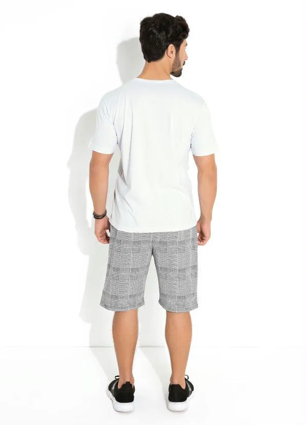 Moda Pop - Camiseta Branca com Estampa Frontal Caveira 5