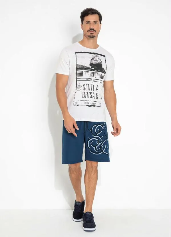 Moda Pop - Camiseta Branca com Estampa Localizada 4