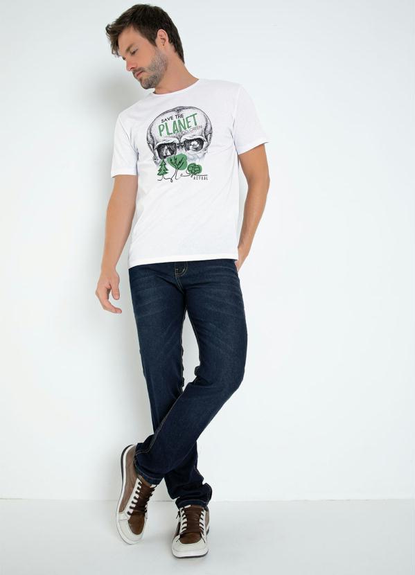 Outlet - Camiseta Branca com Estampa na Frente 3