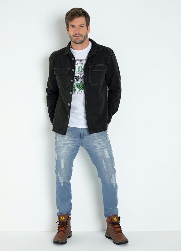 Outlet - Camiseta Branca com Estampa na Frente 5