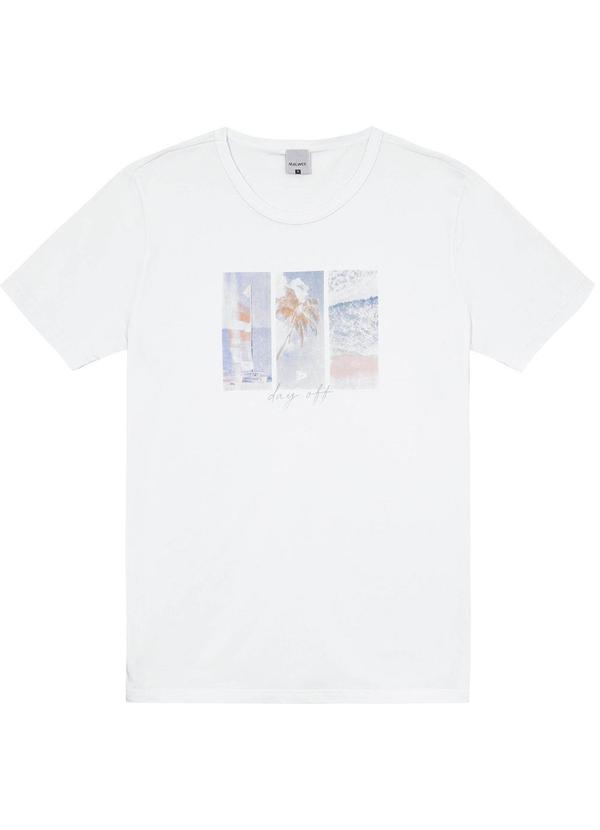 Malwee - Camiseta Branca Day Off Tradicional