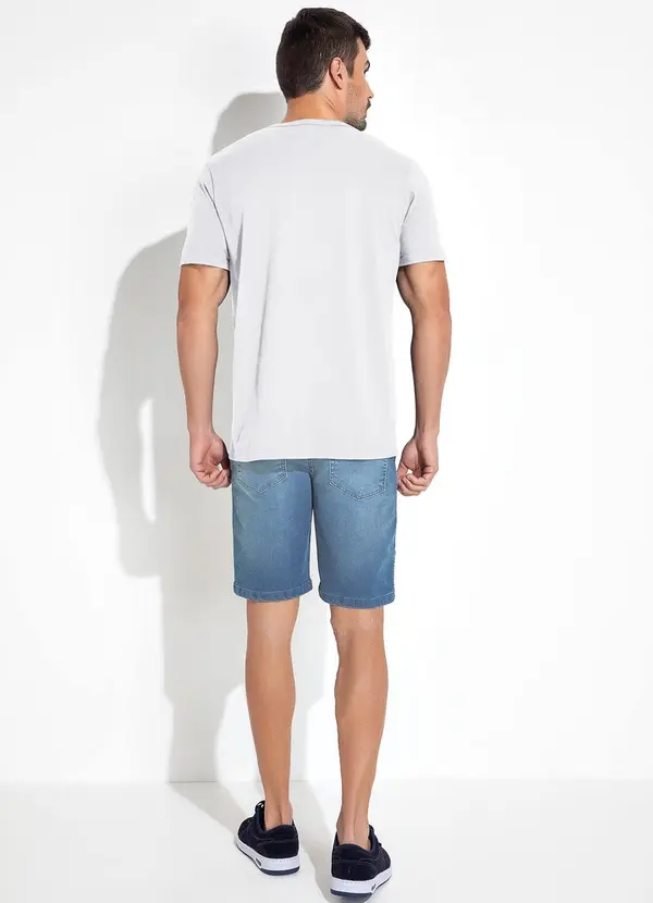 Basicamente - Camiseta Branca em Malha de Algodão 4