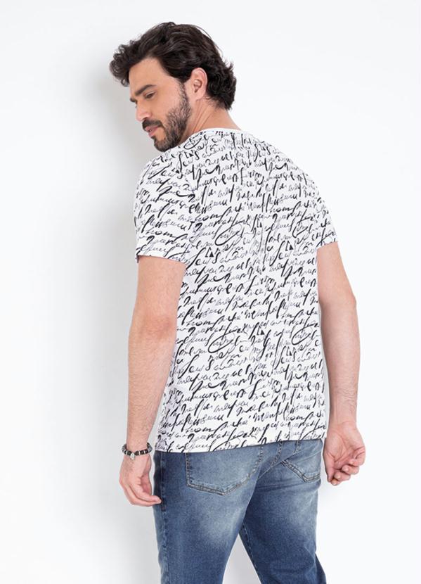 Outlet - Camiseta Branca Estampada com Mangas Curtas 2