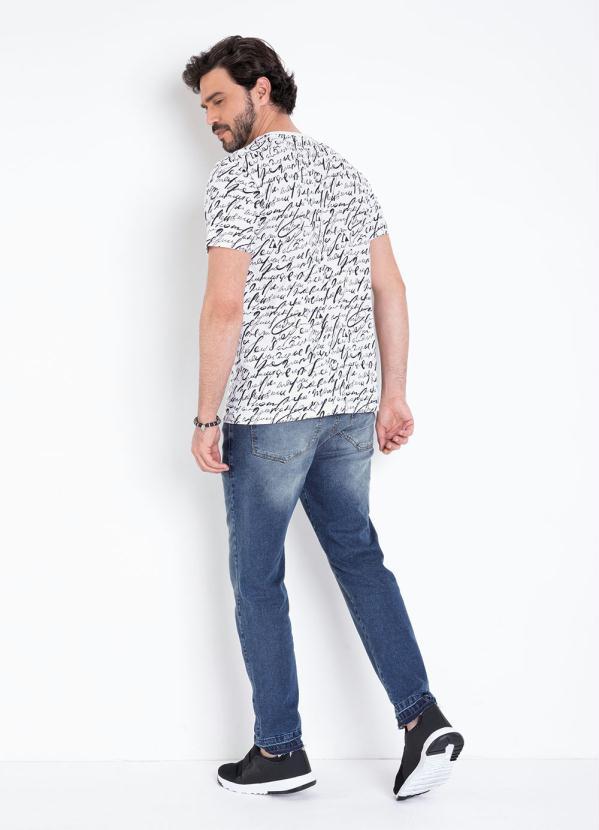 Outlet - Camiseta Branca Estampada com Mangas Curtas 4