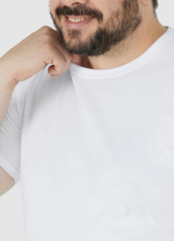 Malwee Plus - Camiseta Branca Masculina em Malha Plus 2