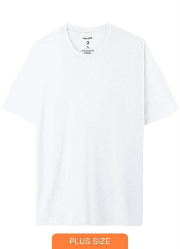 Malwee Plus - Camiseta Branca Masculina em Malha Plus 5