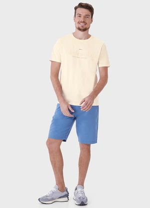 Malwee - Camiseta Celebrate em Malha Off White - MALWEE
