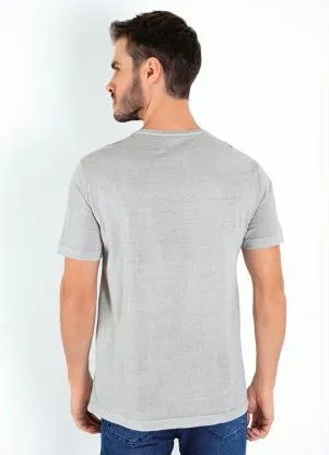 Multimarcas - Camiseta Cinza com Estampa na Frente - MULTIMARCAS