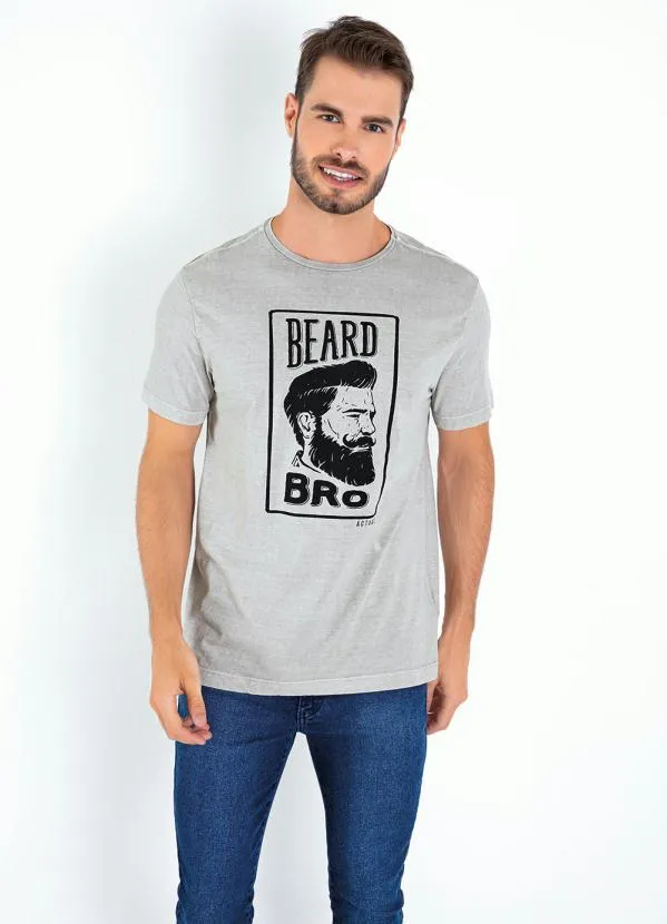 Multimarcas - Camiseta Cinza com Estampa na Frente 3