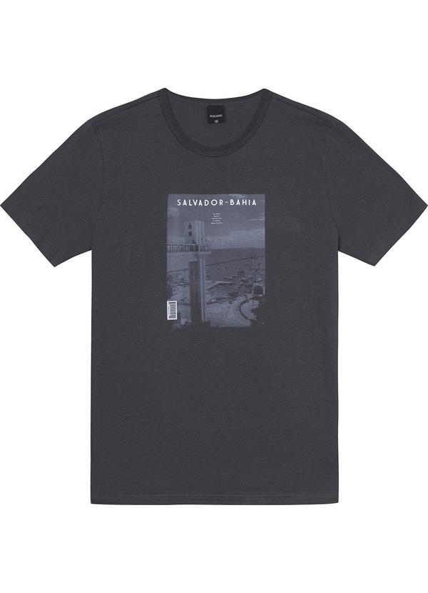 Malwee - Camiseta Cinza Grafite Tradicional Salvador