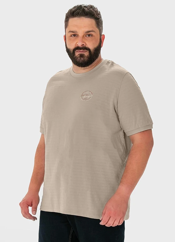 Malwee - Camiseta Cinza Trabalhada