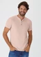Malwee - Camiseta com Botões em Malha Texturizada Rosê - variação: Rosê