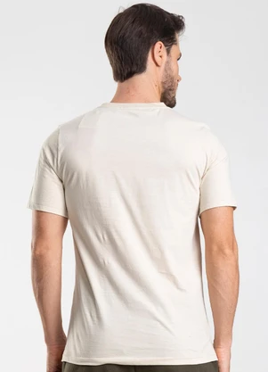 Diametro - Camiseta com Estampa Localizada Bege - DIAMETRO
