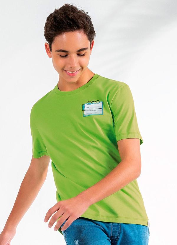 Exco - Camiseta com Estampa Localizada Verde