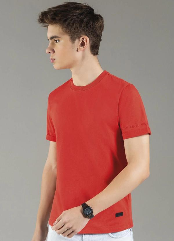 Exco - Camiseta com Estampa Mangas Básica Laranja