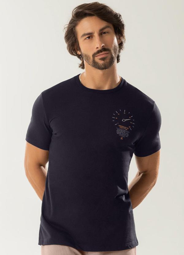 Exco - Camiseta com Estampa Minimalista Preto