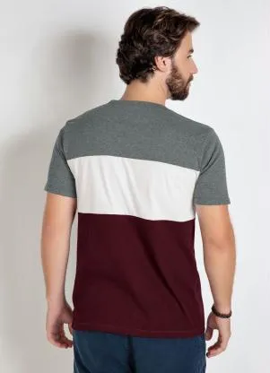 Moda Pop - Camiseta com Recortes Mescla - MODA POP
