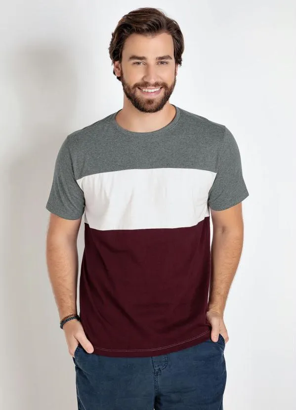 Moda Pop - Camiseta com Recortes Mescla 1