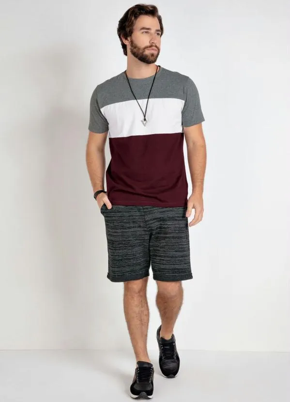 Moda Pop - Camiseta com Recortes Mescla 3