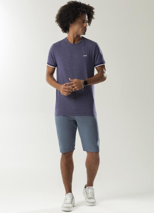 Exco - Camiseta com Retilínea e Bordado Azul 2