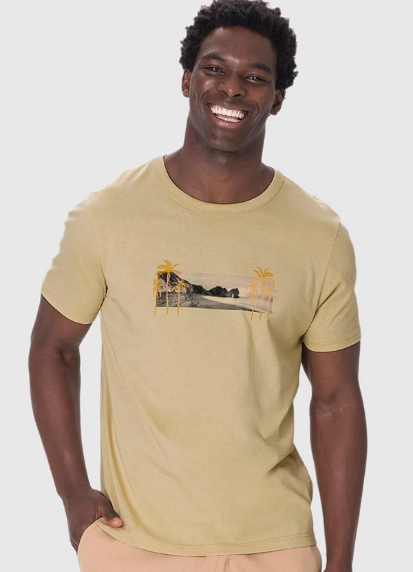 Malwee - Camiseta Costa Tropical Cáqui