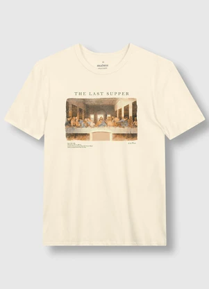 Malwee - Camiseta da Vinci em Malha de Algodão Branco - MALWEE
