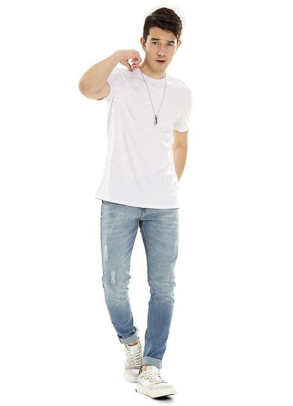 Habana - Camiseta de Manga Curta Masculina Básica Branco 2