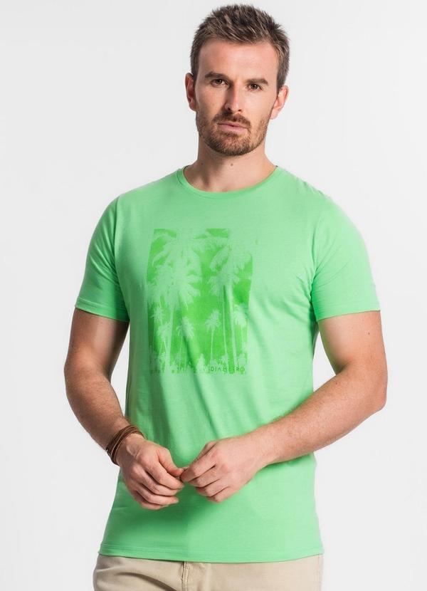 Diametro - Camiseta de Meia Malha Masculina Verde