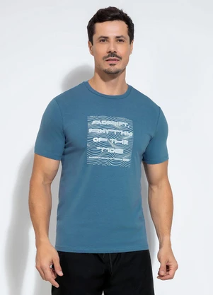 Exco - Camiseta em Algodão Azul - EXCO